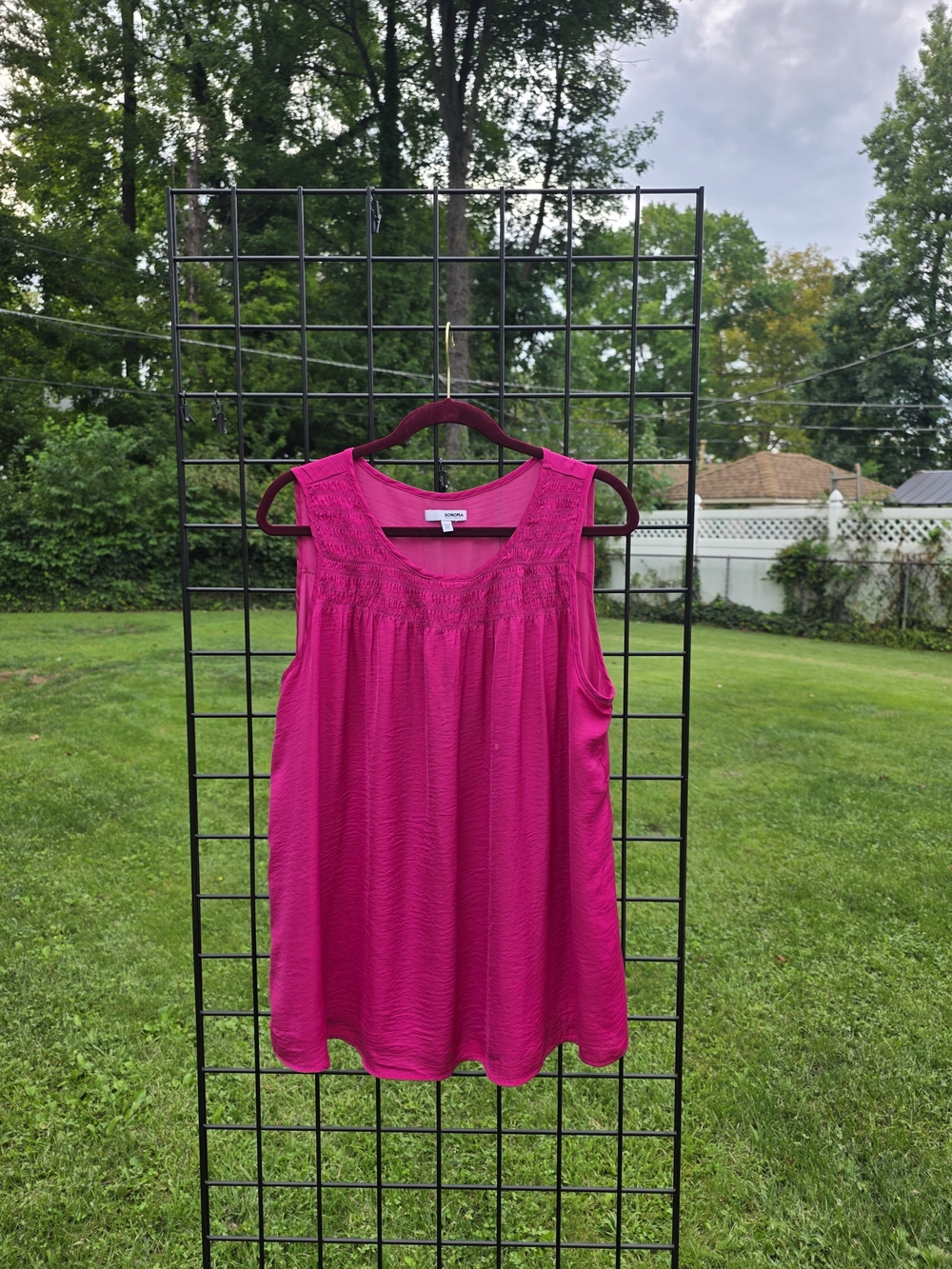 Sonoma Women's Fuchsia Sleeveless Top